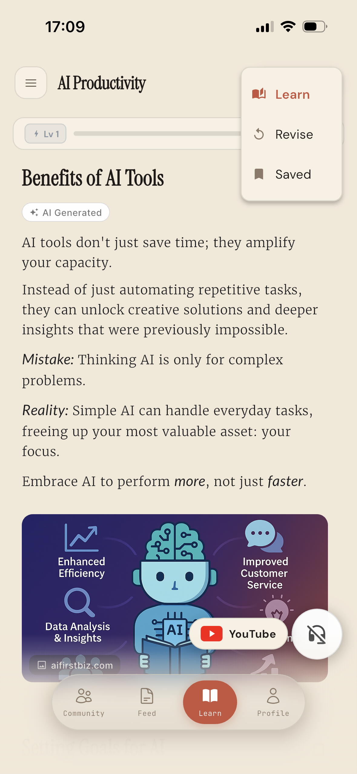 ZunoScroll learning options page